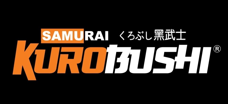 Samurai Kurobushi armored warrior mascot in orange and red tones representing Samurai Paint brand